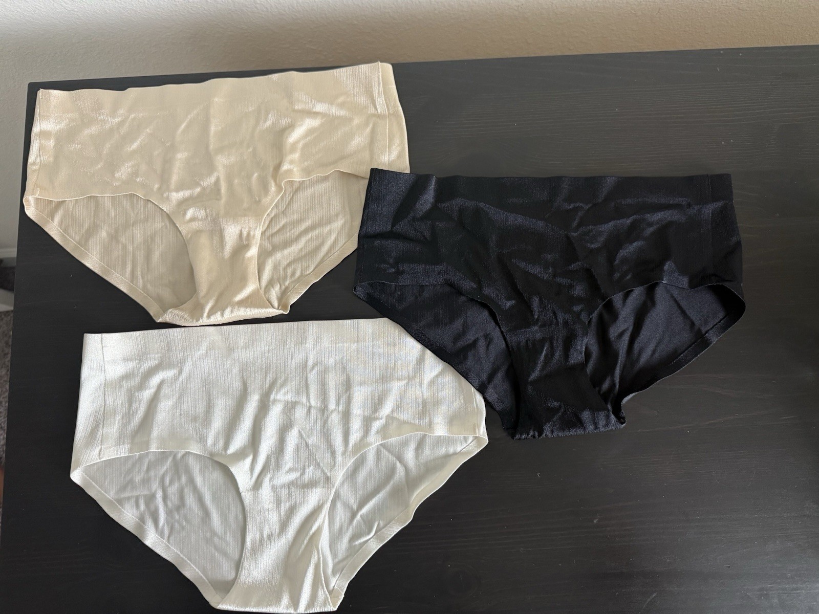 New Woman Laundry panties Underwear Size Small Black White Beige