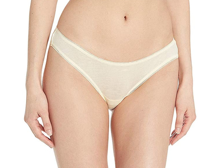 Skin L68156 Almond Oil Lola Bikini with Tulle Trim Women’s Underwear Size L