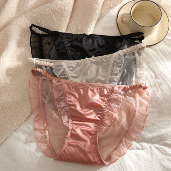 1/6 Pack Lot Womens Satin Panties String Bikini Underwear Sheer Thongs Brief