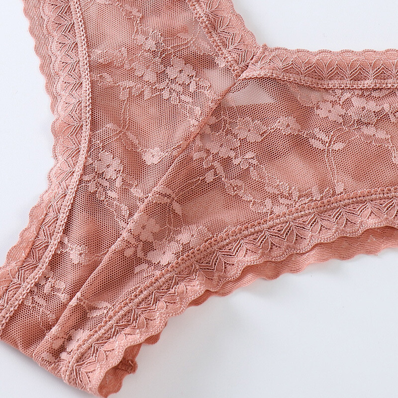 5 Pack Lot Sexy Womens Sheer Lace Panties Thongs Ladies Underwear Lingeries Soft