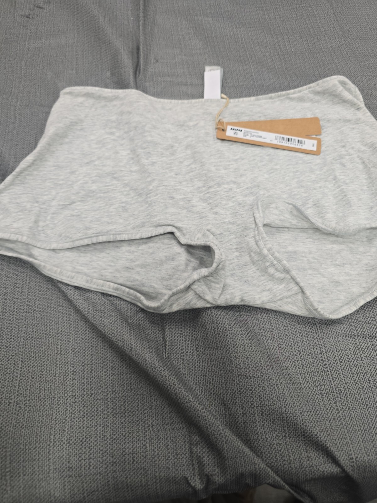 Skims Small Light Heather Gray Cotton Jersey BoyShorts NWT $22
