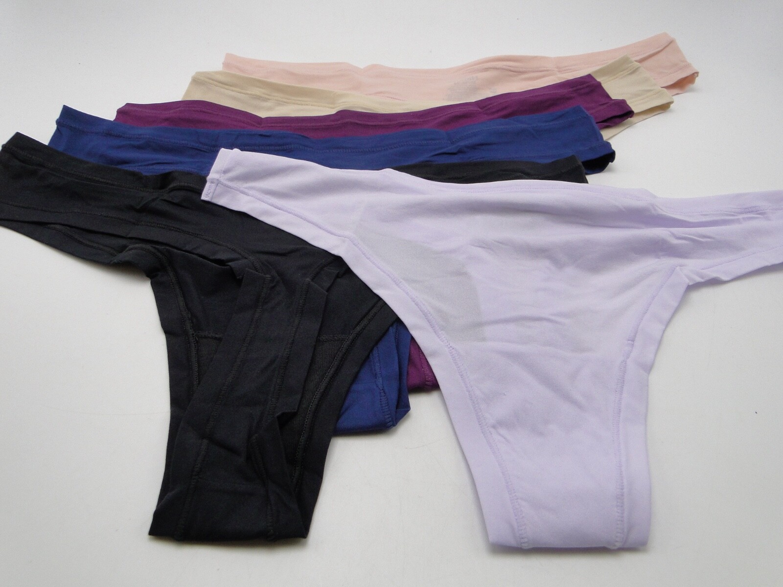 6pr Ladies Hanes Thongs Sizes S-2X Microfiber Comfort Flex Fit Stretch Underwear