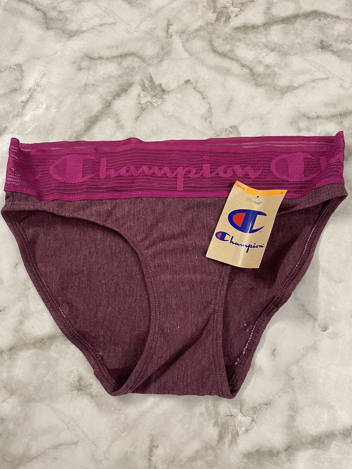 Rare Burgundy Champion Tencel/Poly Tagless Boyshort Panties New Sz Small $17.80