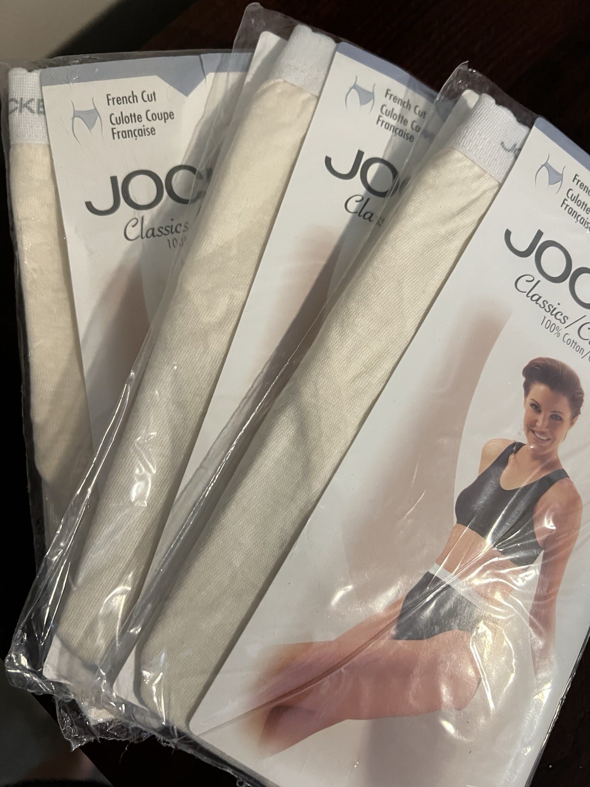 Vintage 3 PAIRS Jockey Classics French Cut Panties underwear Size 7 NEW IVORY