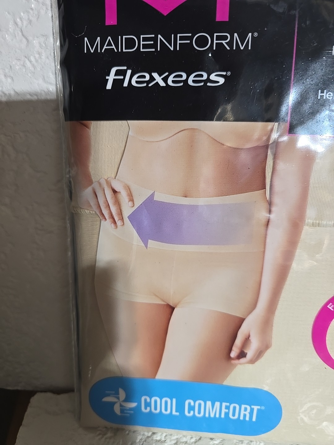MAIDEN FORM FLEXEES SCULPTS BOYSHORT COMFORT SHAPER FIRM SZ L NUDE