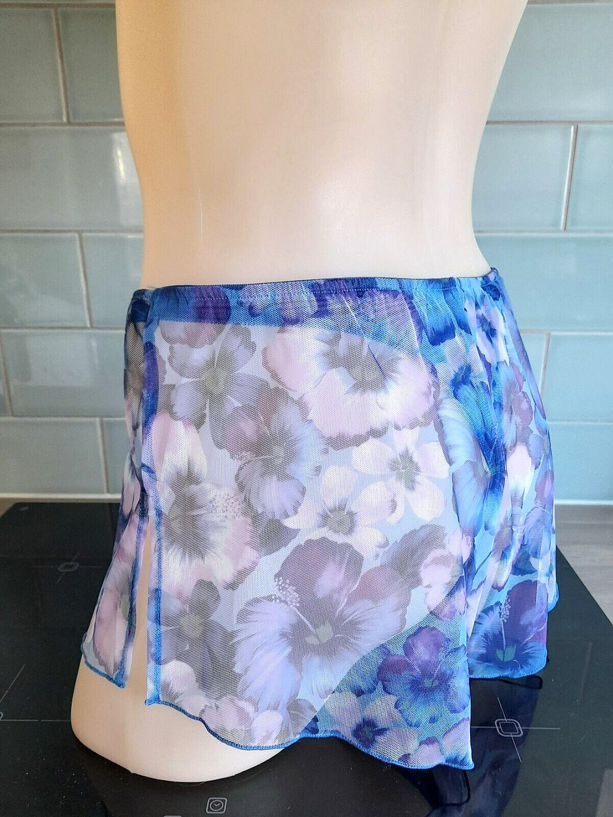 Lise Charmel Bleu Floral “Desir Desir” Sheer Embroidered French Knickers