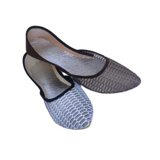 Net Khussa (White & Brown)