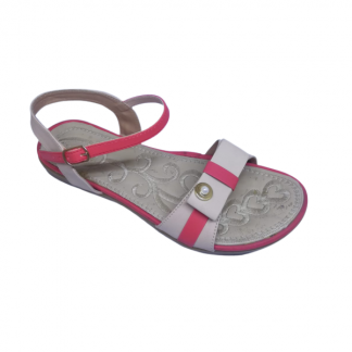 Flat Sandal Red & Skin