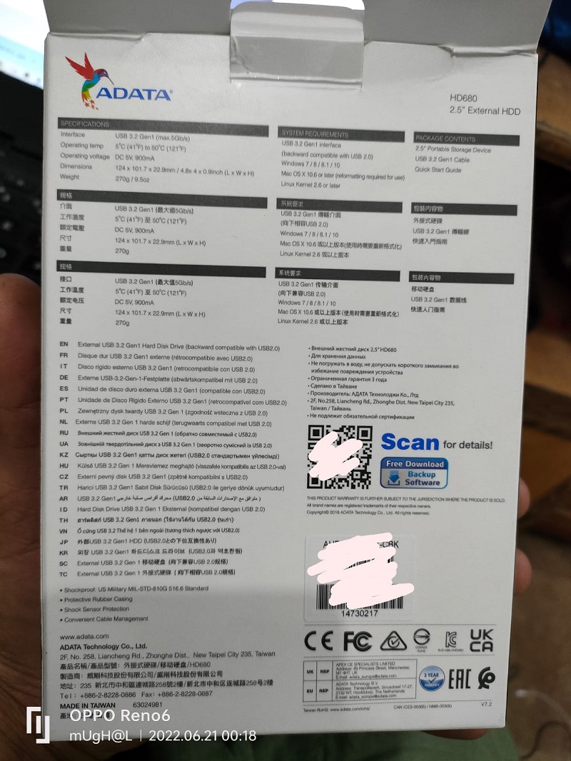 ADATA HD680 2TB Latest External Hard Drive in Pakistan - Image 3