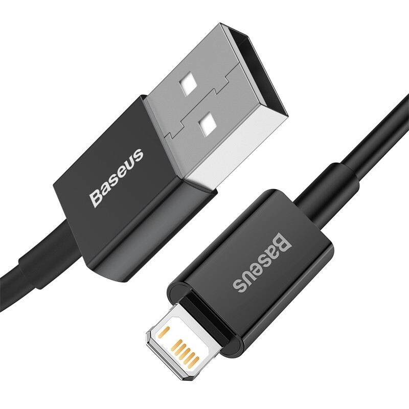 Baseus Superior Series Fast Charging Data Cable USB to Lightning 2.4A - 1m Black - Image 2