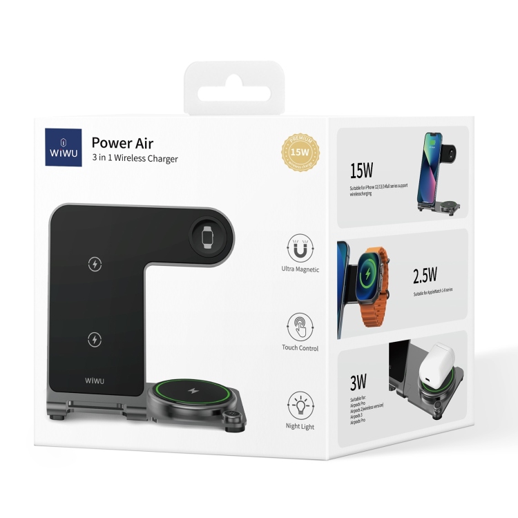 Wiwu Wi-W005 3-in-1 Wireless Charger