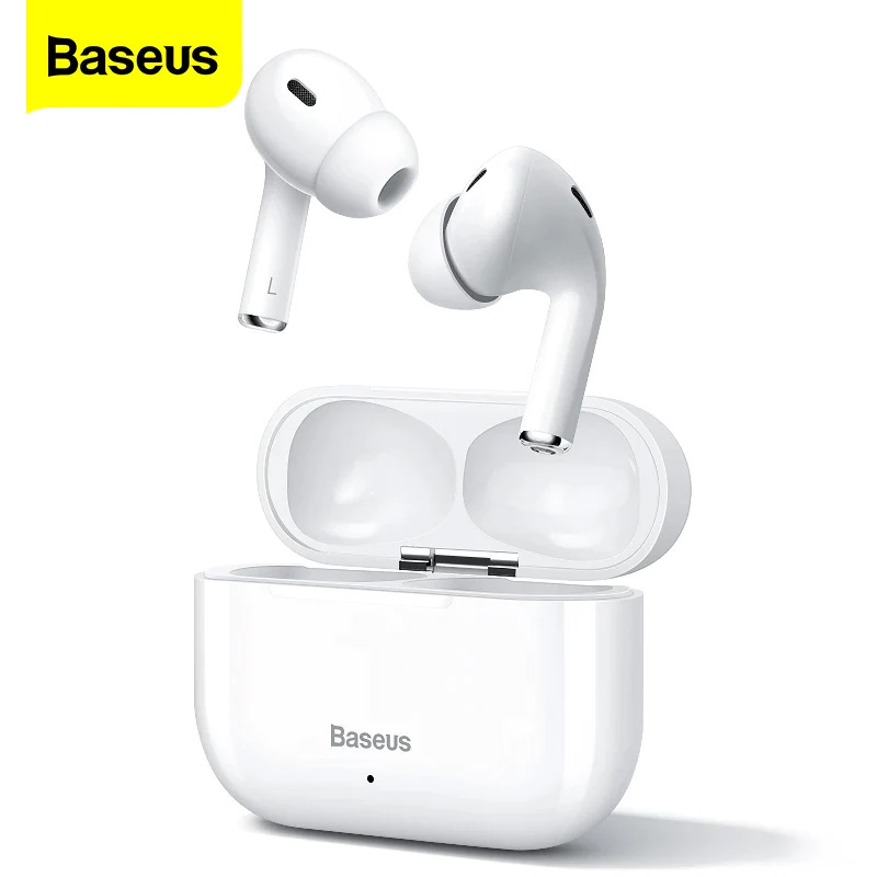 Baseus W3 Encok True Wireless Earphones in White - Image 2