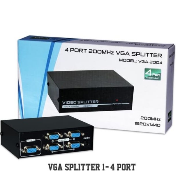 4-Port VGA Splitter 200 MHz