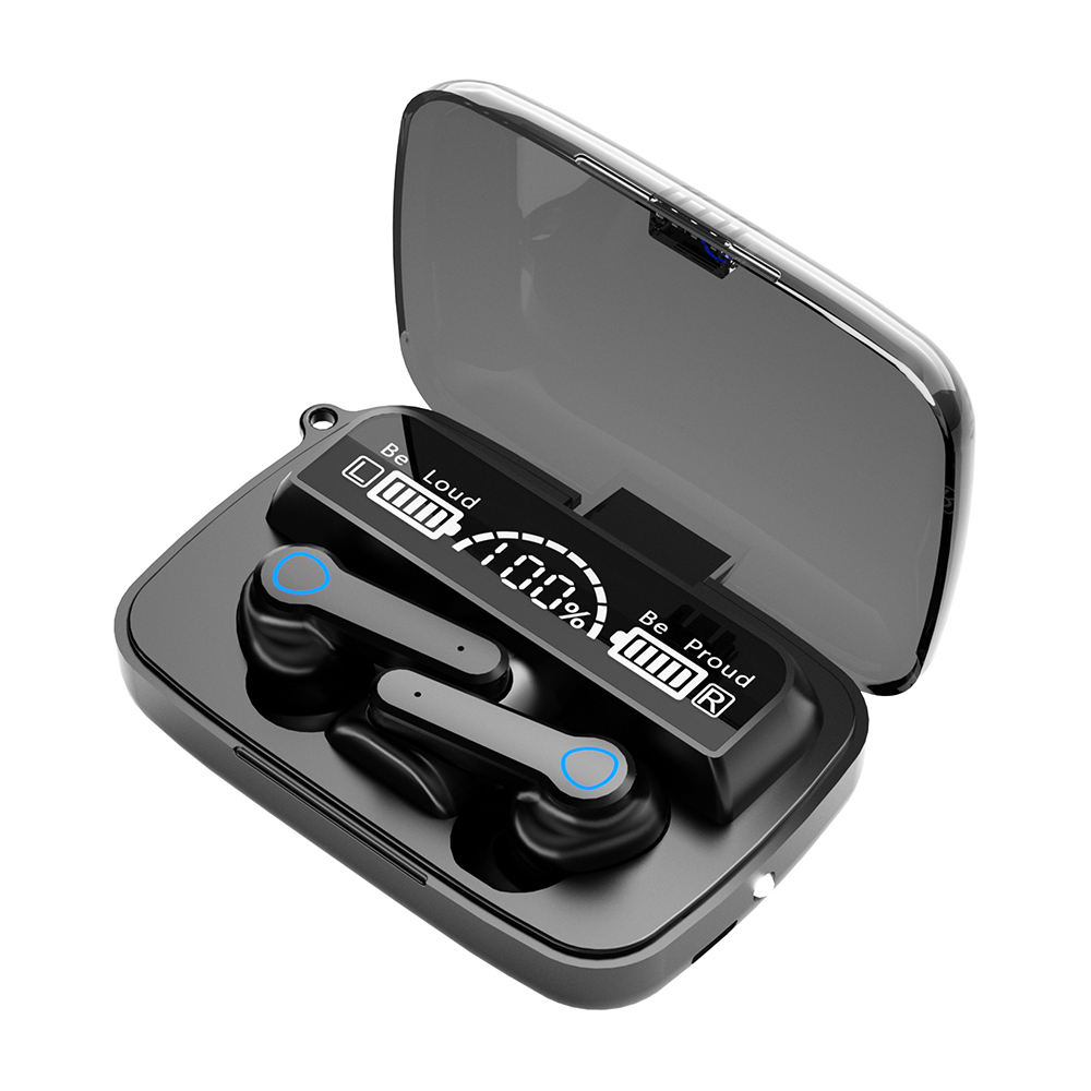 M19 TWS Wireless Earbuds - Bluetooth 5.1, Touch Control, Microphone, Flashlight