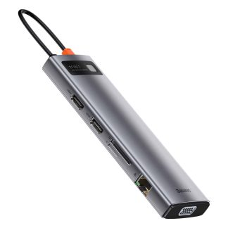 Baseus 11-in-1 Metal Gleam Series Type-C HUB Docking Station in Grey