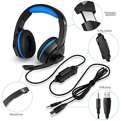 Beexcellent GM-14 Pro Gaming Headset - 3.5mm Jack and USB for RGB - Image 2