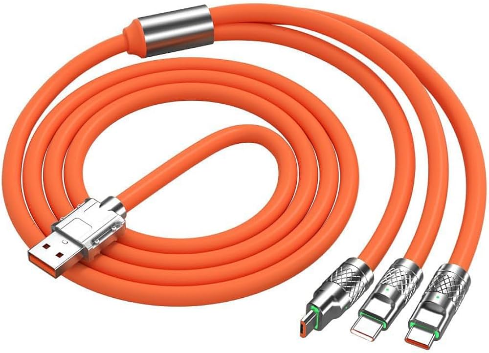120W 6A 3 In 1 Fast Charging Cable - Image 3