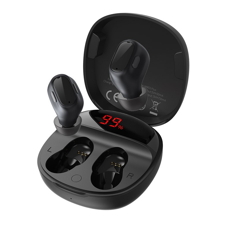 Baseus Encok True Wireless Earphones WM01 Plus - Black - Image 2