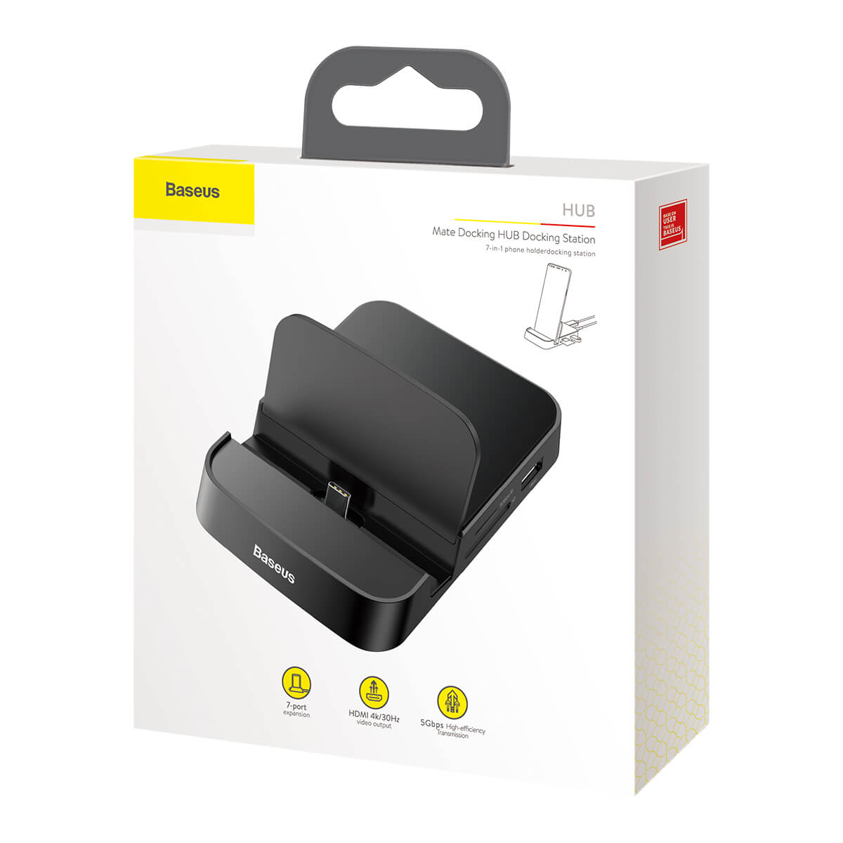 Baseus Mate Dock: Type-C HUB Station (Black)