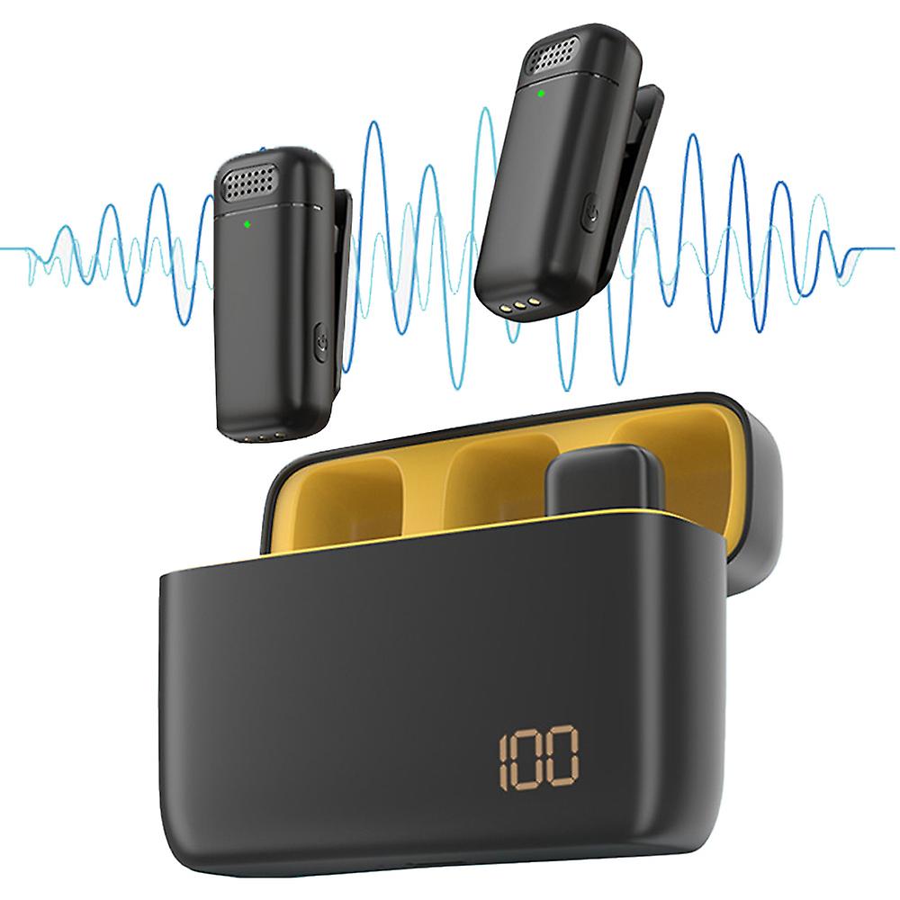 K6 iPhone Double Wireless Mic with Noise Reduction and Charging Case - Image 2
