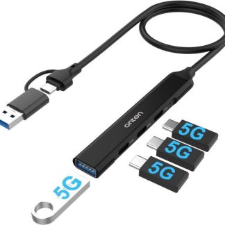 ONTEN 4- in -2 USB C / USB A 3.0 4-Port HUBs USB A*1 (5Gbps）+ USB C*3 (480Mbps) UCA9703