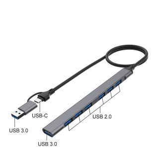 ONTEN 2in1  (USB-C+USB 3.0) Hub USB 2.0x6+USB 3.0 UCA9702