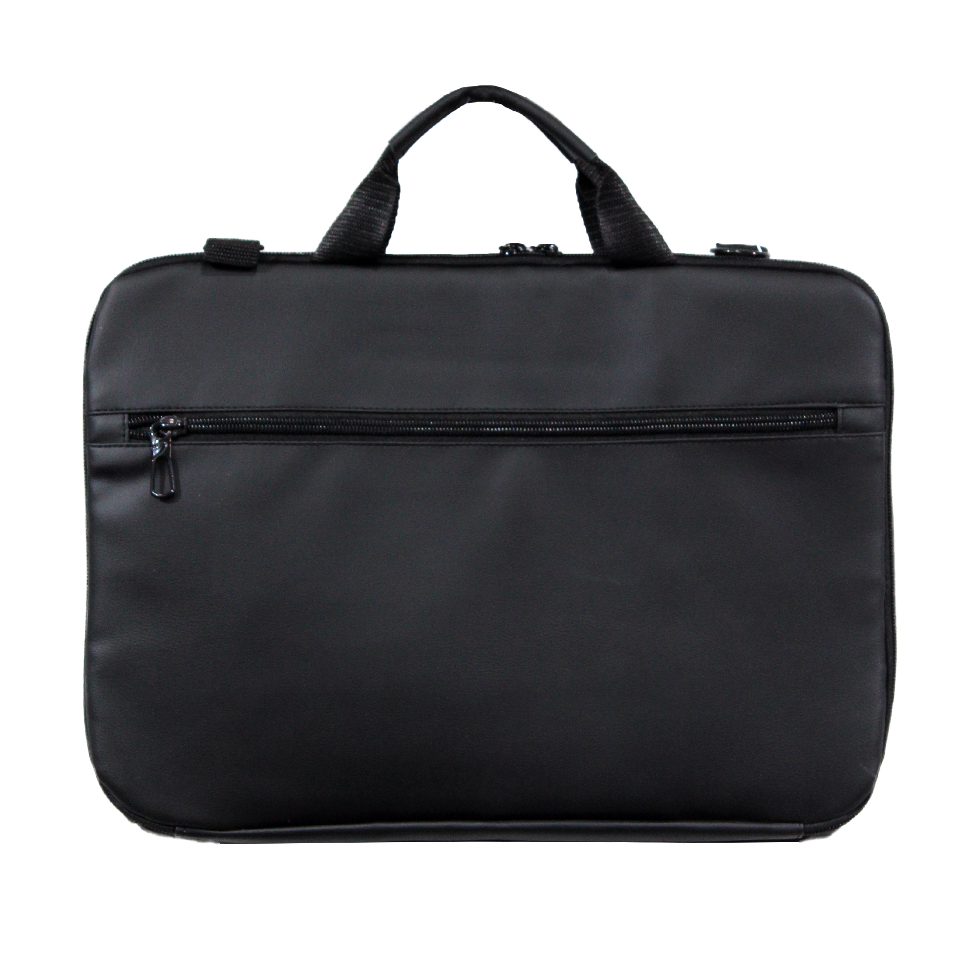 CX01 15.6 Inch Ultra Slim Laptop Bag - PU Leather, Black - Image 2