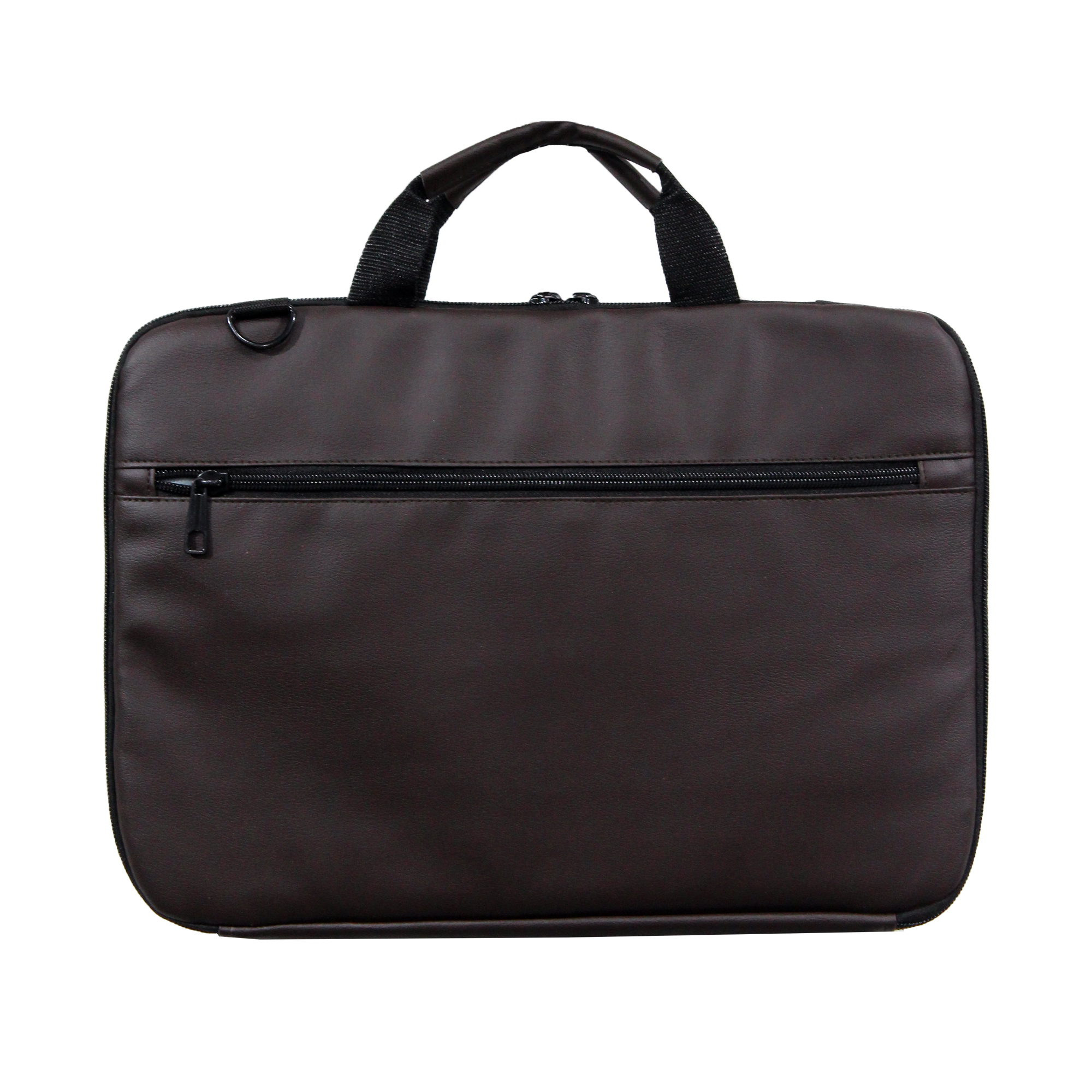 CX01 15.6 Inch Ultra Slim Laptop Bag - PU Leather, Brown - Image 2