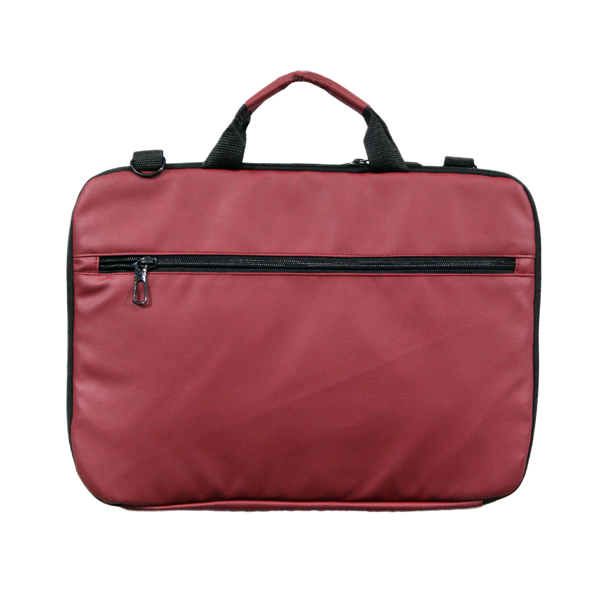 CX02 14.0 Inch Ultra Slim Laptop Bag - PU Leather, Maroon - Image 2
