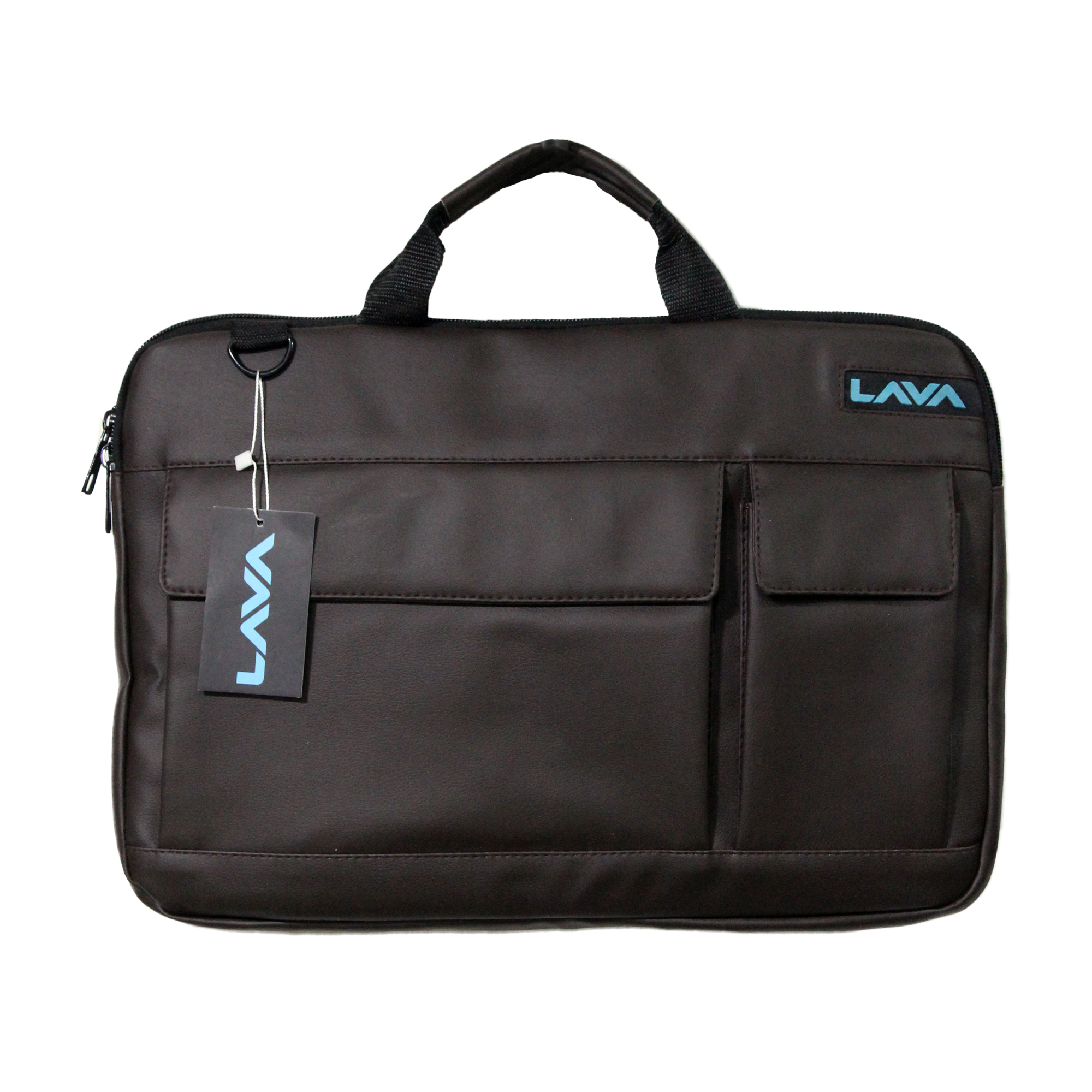 Orange 15.6 Inch File Laptop Bag - PU Leather, Brown