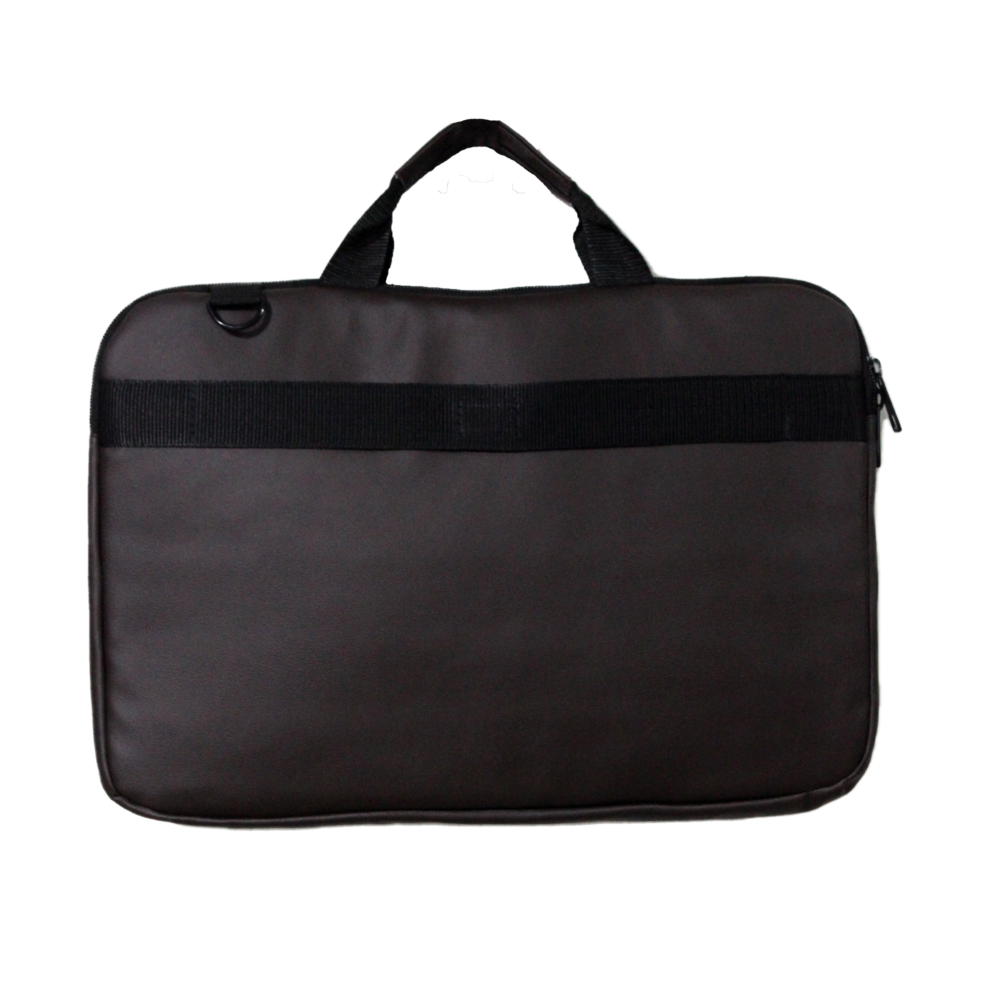 Orange 15.6 Inch File Laptop Bag - PU Leather, Brown - Image 2