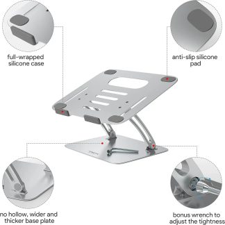J21 Aluminum Alloy Laptop Stand - Multi-Angle Adjustable