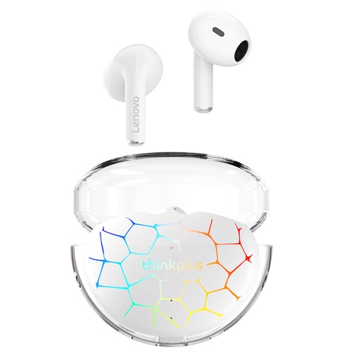Lenovo LP80 Pro TWS Bluetooth Headphones - RGB, Low Latency, Wireless (Black/White) - Image 2