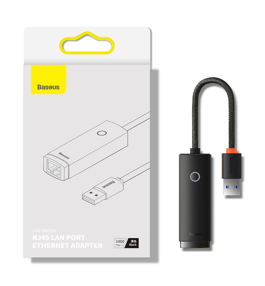 Baseus Lite Series USB-A to RJ45 Ethernet Adapter