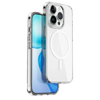 WiWU BC-022 Non-Yellow Transparent Magsafe Phone Case for iP 15 Pro, 15 Pro Max