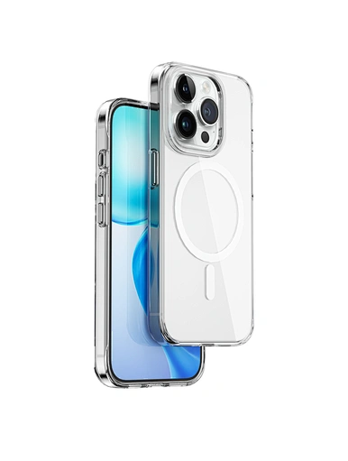 WiWU BC-022 Non-Yellow Transparent Magsafe Phone Case for iP 15 Pro, 15 Pro Max