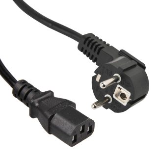 Computer Power Cable Cord - 1.5m for Desktops, PC, Printers, and Monitors