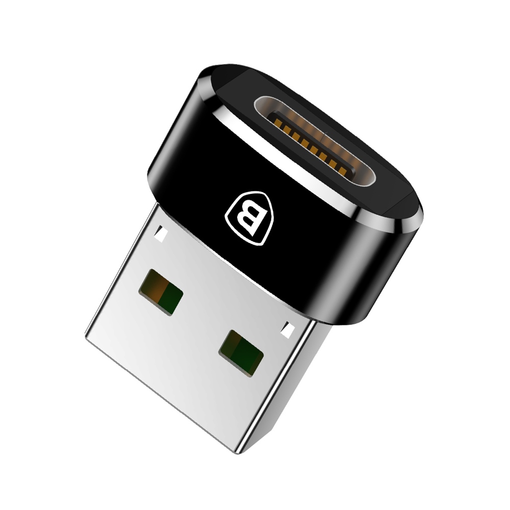 Baseus Type-C Female to USB Male Converter - Black CAAOTG-01 - Image 3