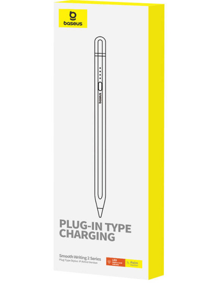 Baseus Smooth Writing 2 Series Plug-Type Stylus USB-C Active Wireless - Moon White - Image 2