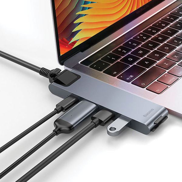 Baseus Thunderbolt C+Pro 7-in-1 Smart Hub Docking Station - Image 3