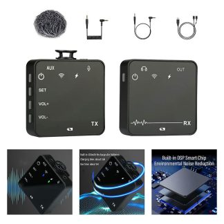 Wireless Lavalier Microphone for Vlog Video Recording