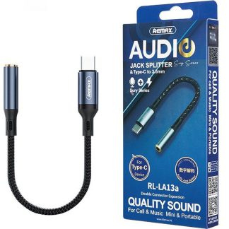 Remax RL-LA13a Sury Series Audio Jack Splitter: 3.5AUX to Type-C